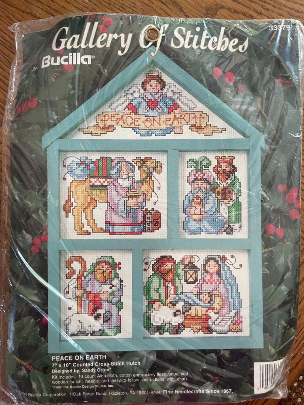 Bucilla Peace on Earth Counted Cross Stitch Kit 33379 Wooden Hutch Nativity